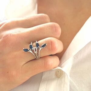 Vintage Sapphire Ring 18K THGL